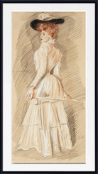 Paul-César Helleu Print, Elégante à la canne