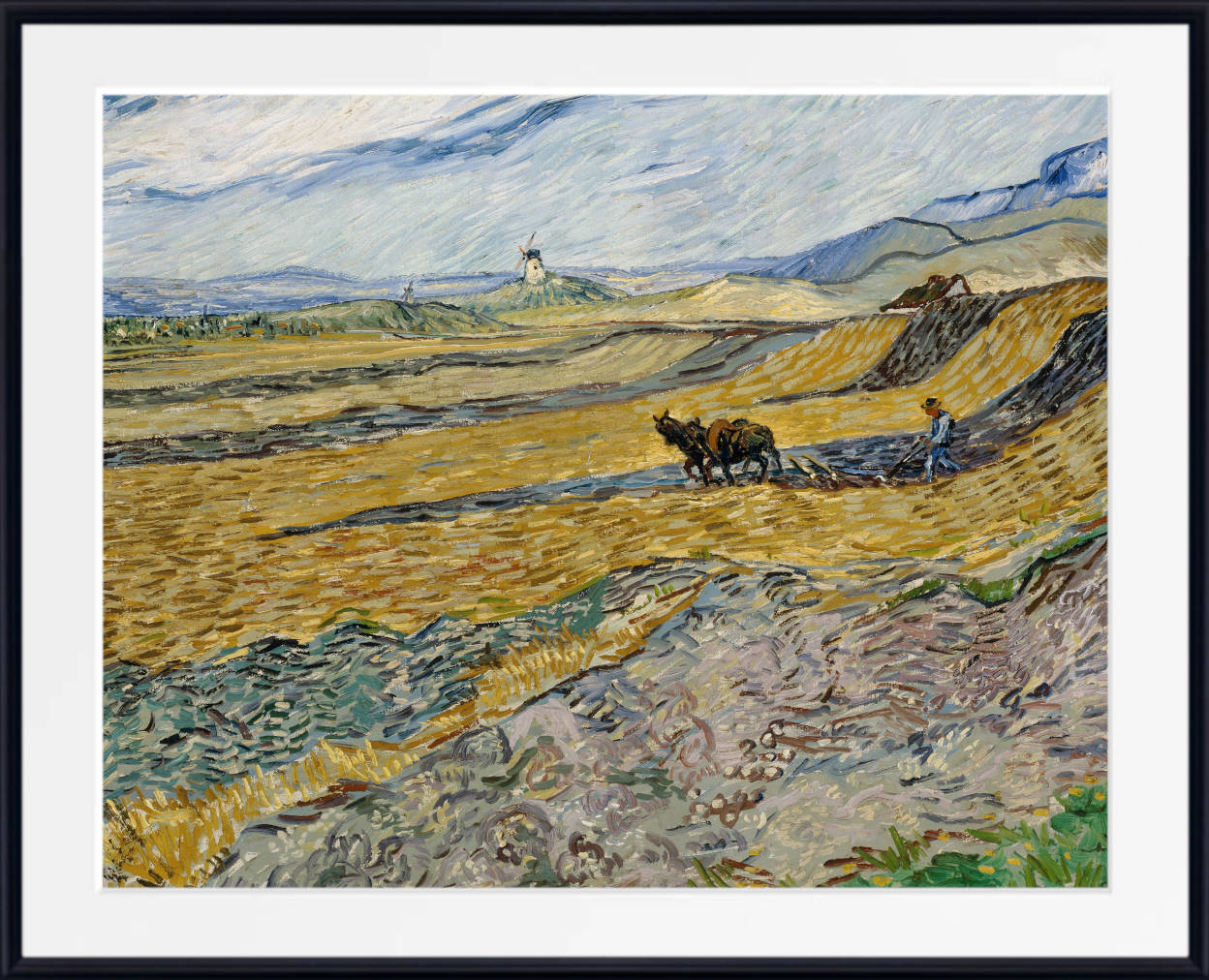 Enclosed Field with Ploughman, Vincent Van Gogh Fine Art Print