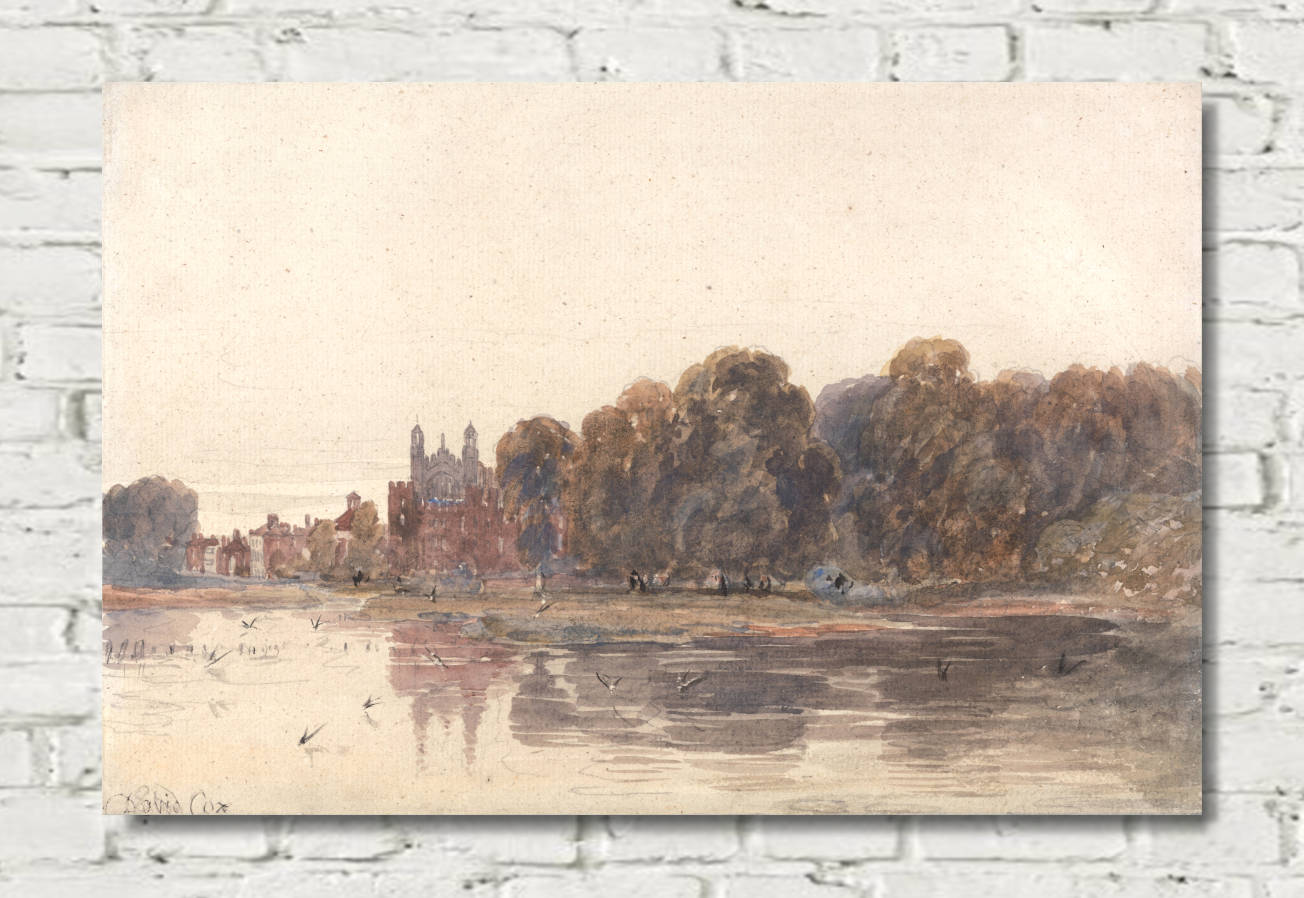 David Cox Print, Eton from the Thames