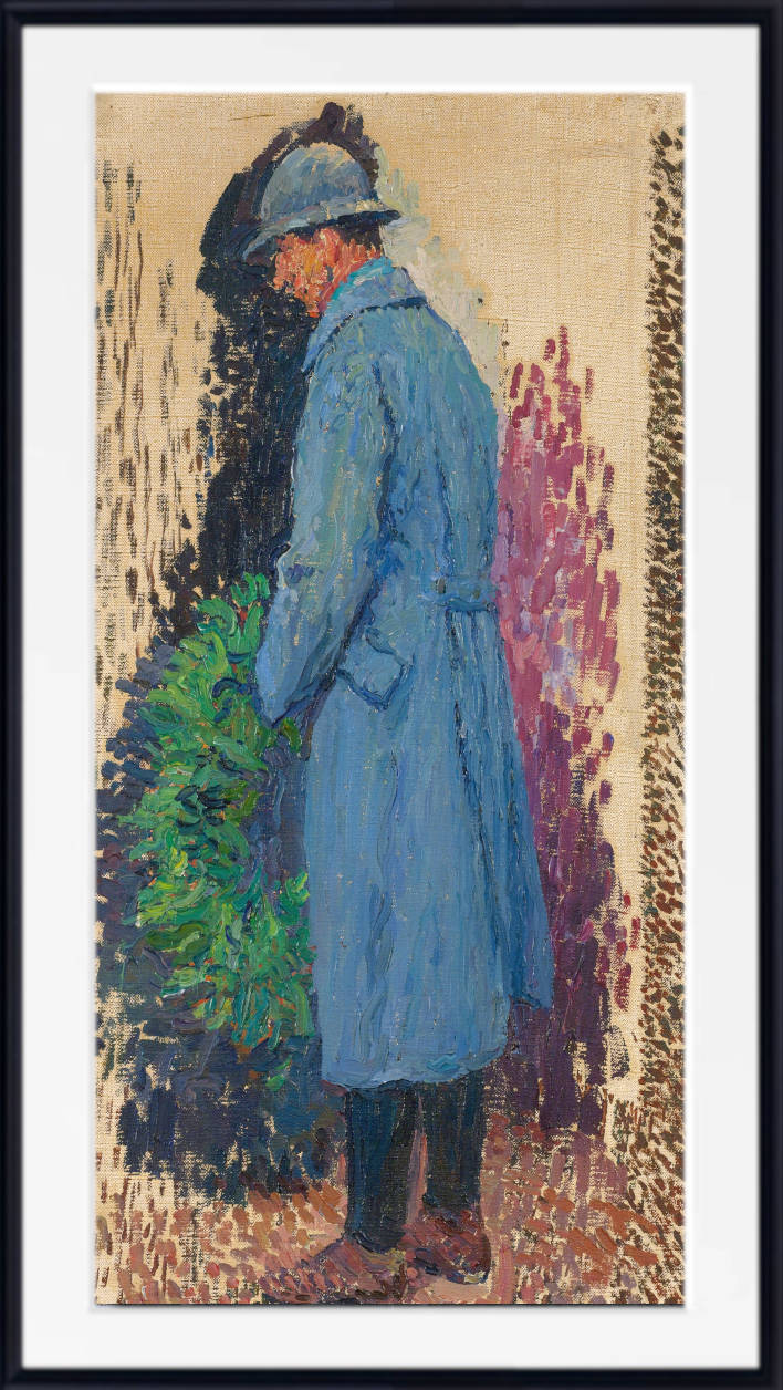 Henri Martin Print, Collioure, Man with a Laurel Funeral Wreath