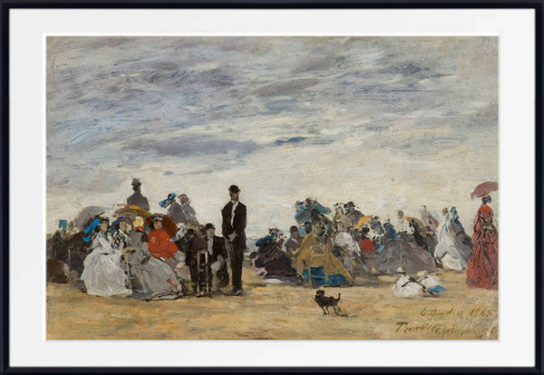 Eugène Boudin Fine Art Print : Trouville Beach Scene