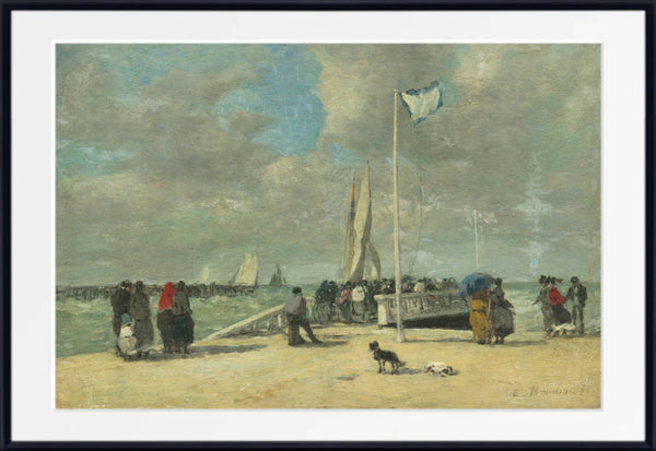 Eugène Boudin Fine Art Print : On The Jetty