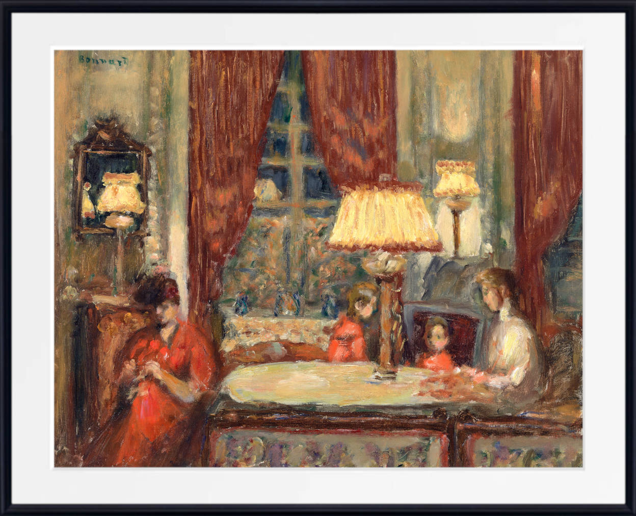 Pierre Bonnard Print, Evening Under the Lamps (c. 1903)