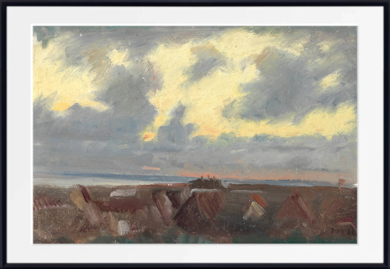 Michael Ancher Print, Evening skies over Skagen