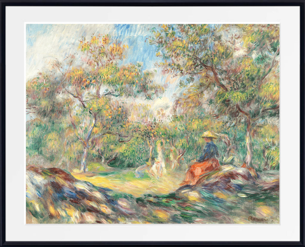 Renoir, Impressionist Fine Art Print, Woman in a Landscape