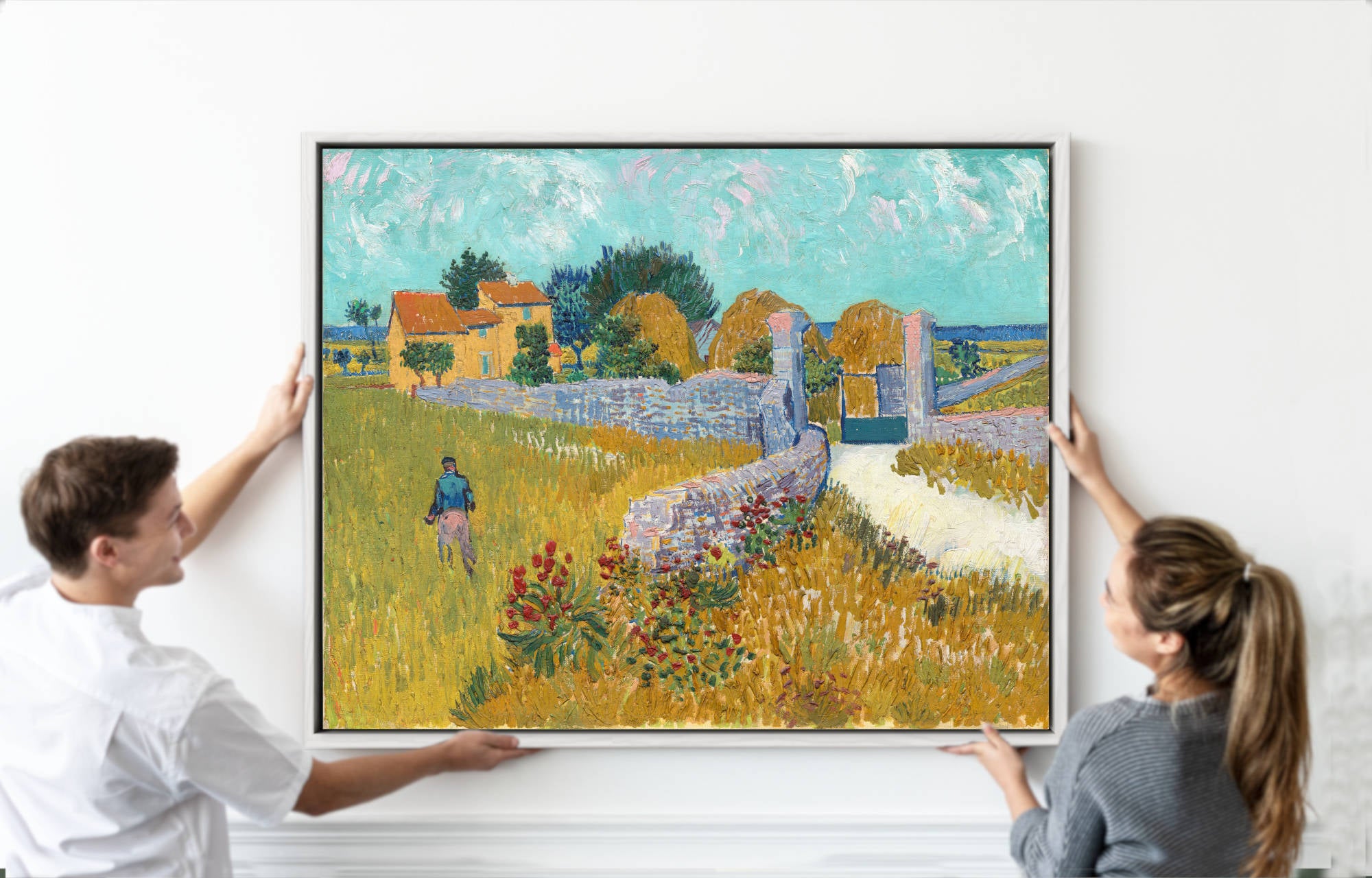 ARTCANVAS Farmhouse in Provence 1888 Canvas online Art Print by Vincent Van Gogh