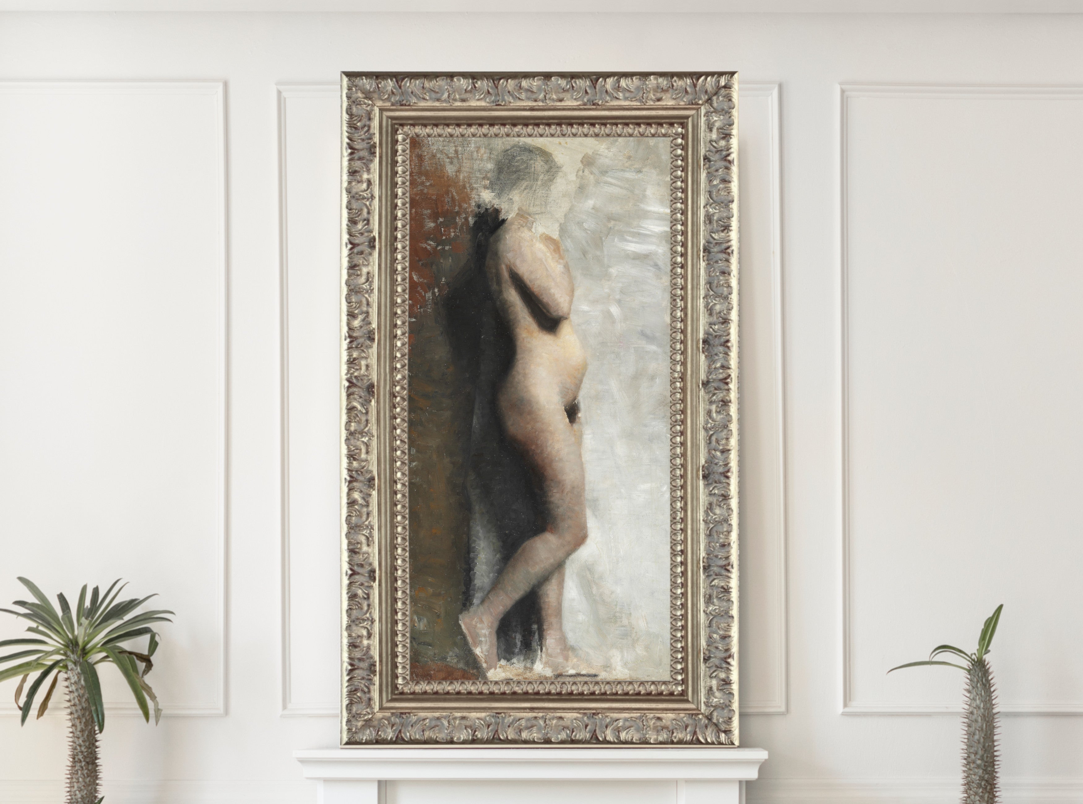 Vilhelm Hammershøi Fine Art Print, Nude Female Standing