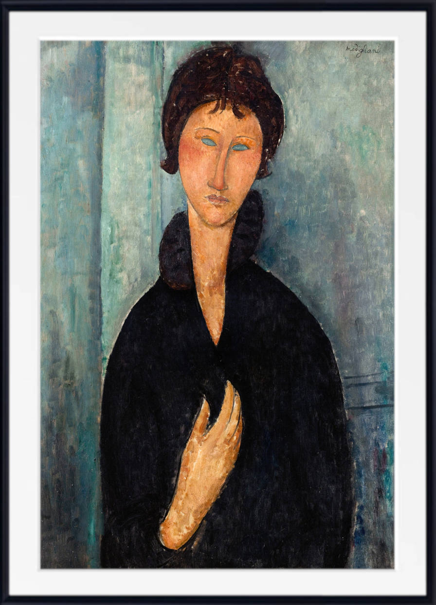 Amedeo Modigliani Wall Art Print : Woman with Blue Eyes (1918)