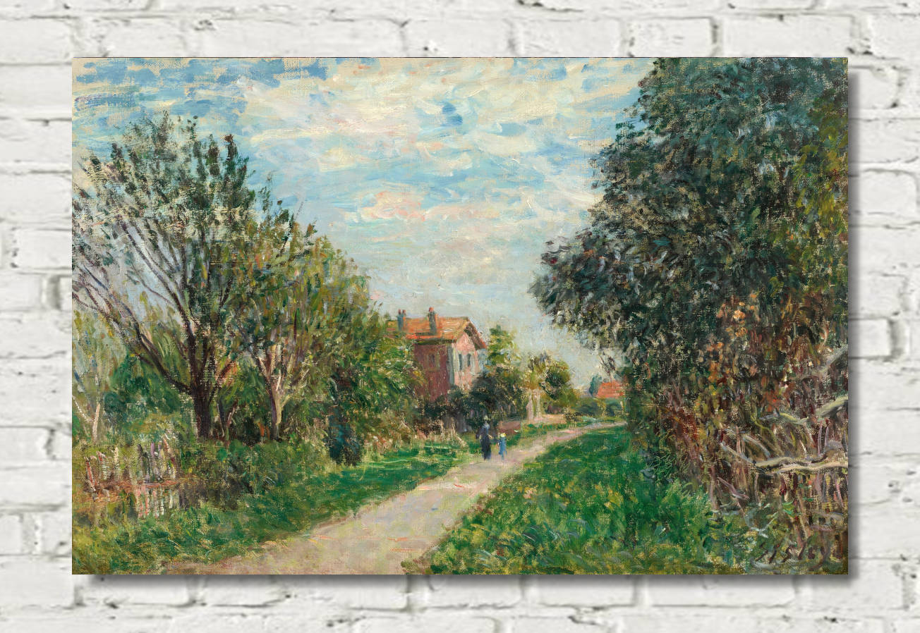 Alfred Sisley Print, Woman and child on the path, Sèvres (1879)