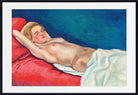 Félix Vallotton Print, Femme nue couchée sur un canapé rouge (1923)