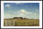 Laurits Andersen Ring Fine Art Print, Fenced-in Pastures by a Farm with a Stork’s Nest on the Roof