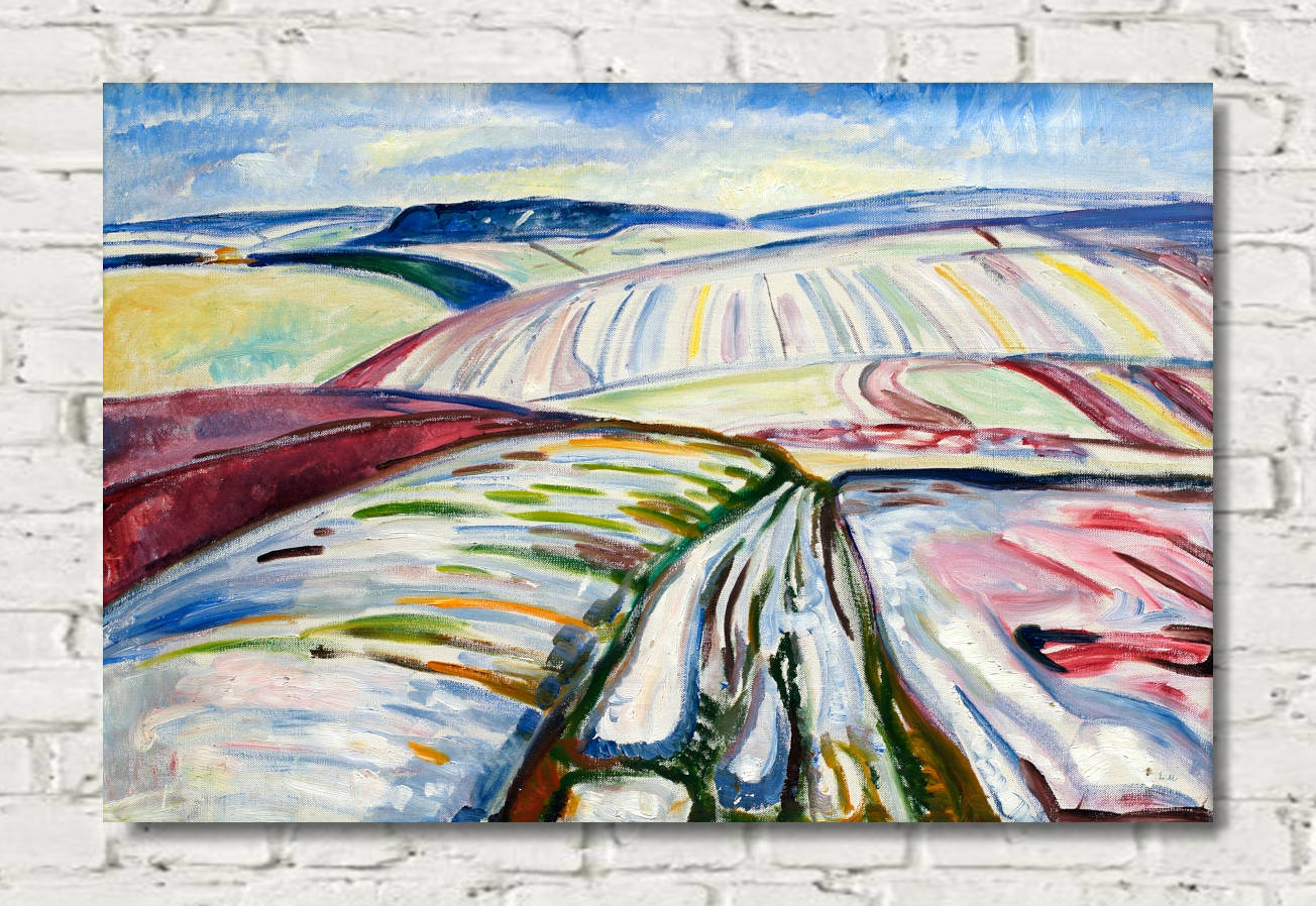 Edvard Munch Fine Art Print, Field in Snow (1907)