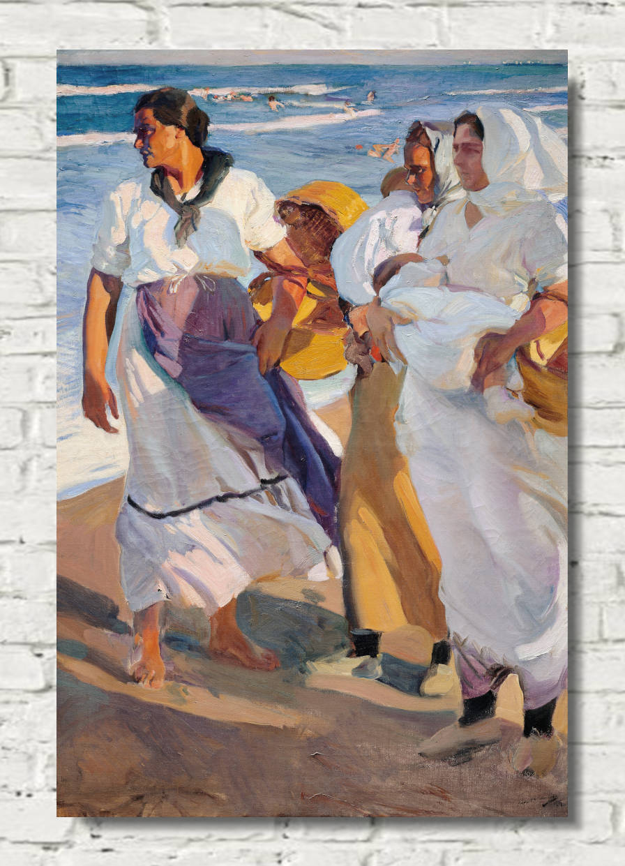 Joaquín Sorolla Print, Fisherwomen from Valencia (1915)