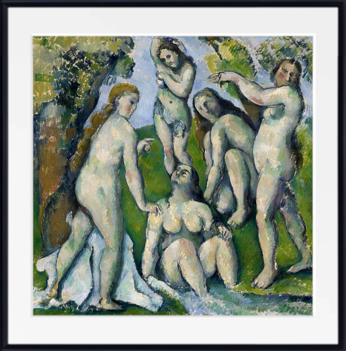 Paul Cézanne Print, Five Bathers (1885)