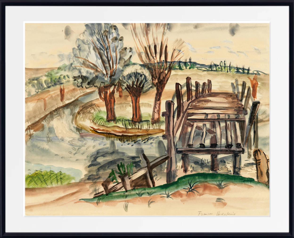 Frances Hodgkins Print, Flatford Bridge