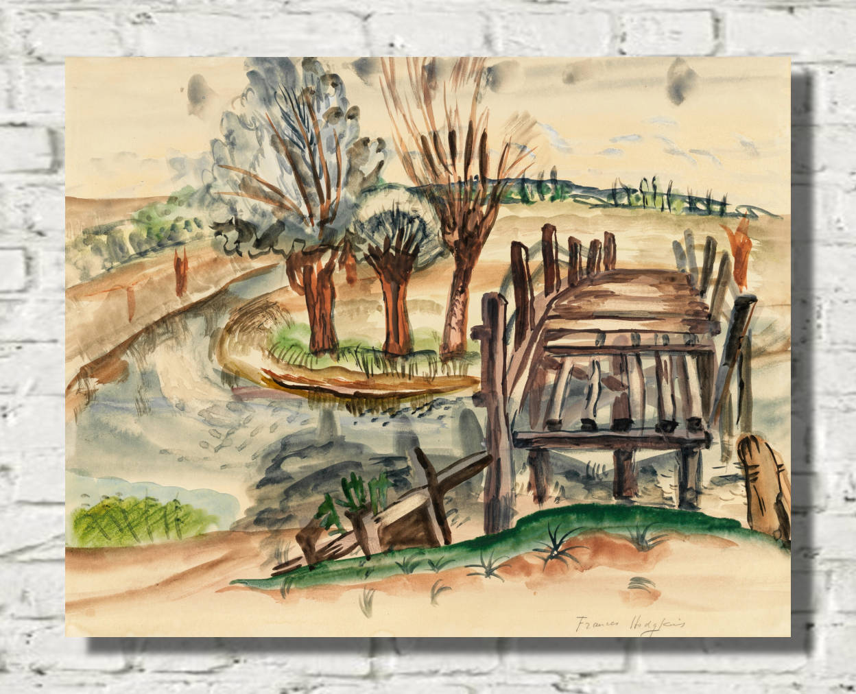 Frances Hodgkins Print, Flatford Bridge