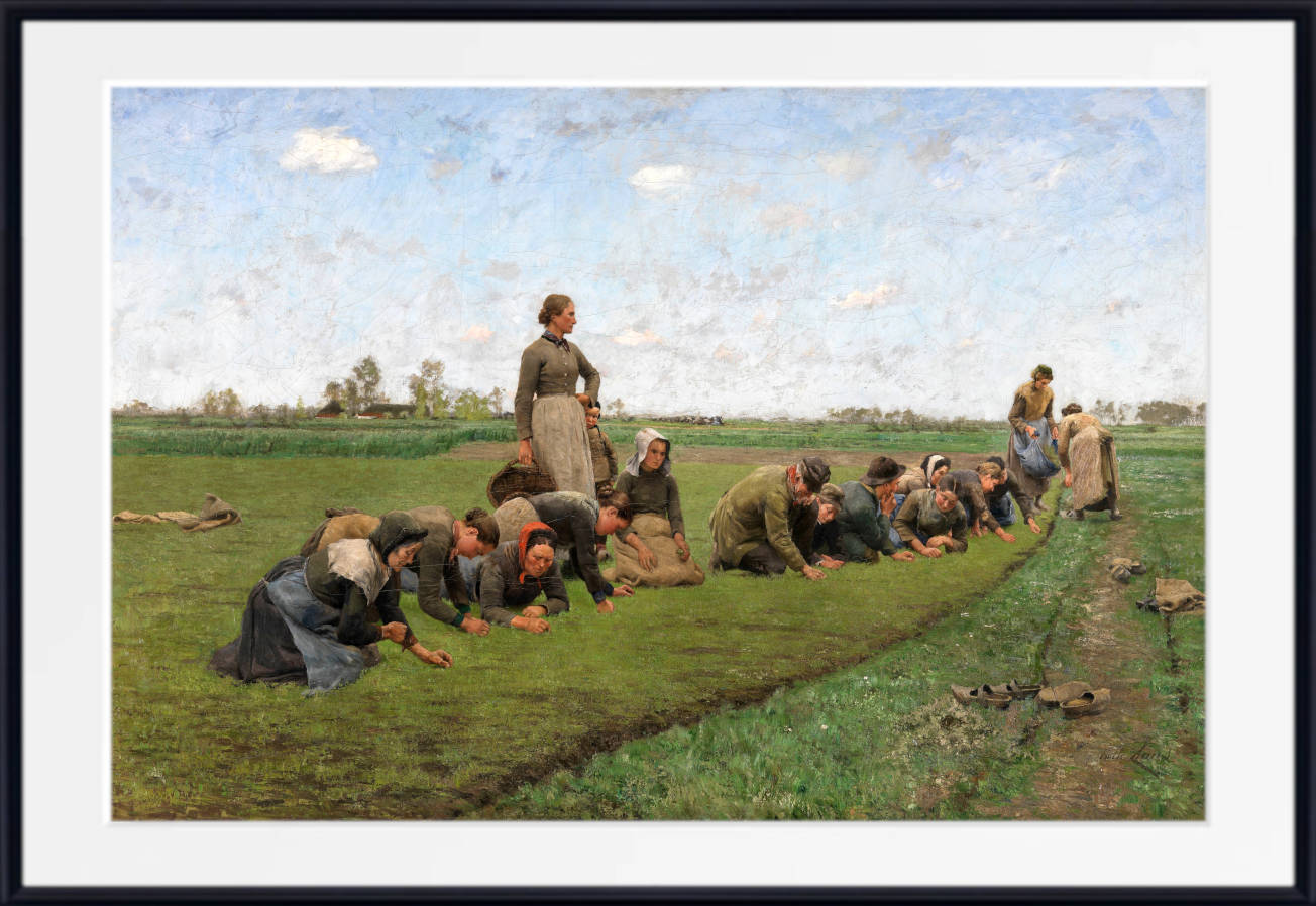 Emile Claus Print, Flaxweeding in Flanders (1887)