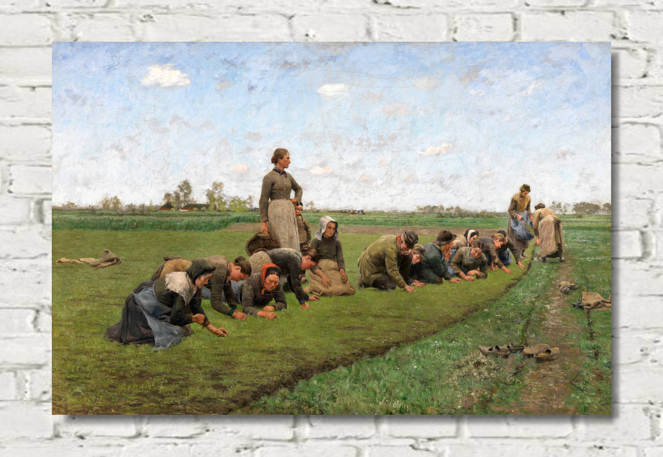 Emile Claus Print, Flaxweeding in Flanders (1887)