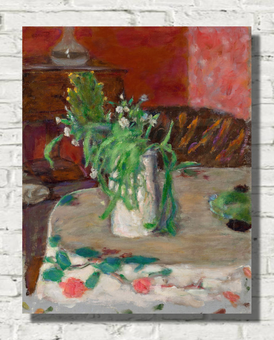 Pierre Bonnard Print, Fleurs et carafe (circa 1910)