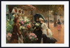 Louis Marie De Schryver Print, Flower Seller, Rainy Day (1888)