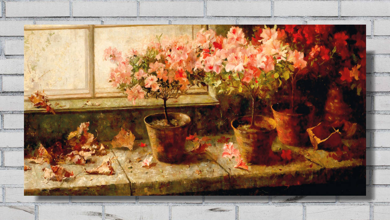 Marie Egner Print, Flowering Azaleas