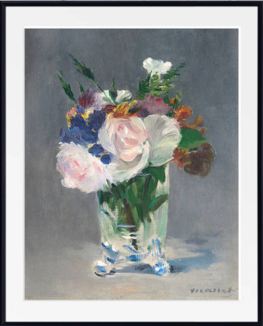 Édouard Manet Print : Flowers in a Crystal Vase