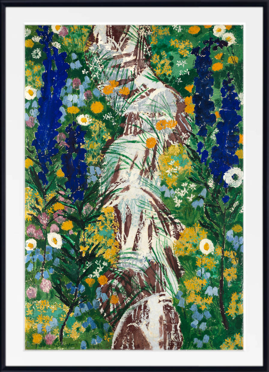 August Babberger Print, Flowers by the stream (1922)