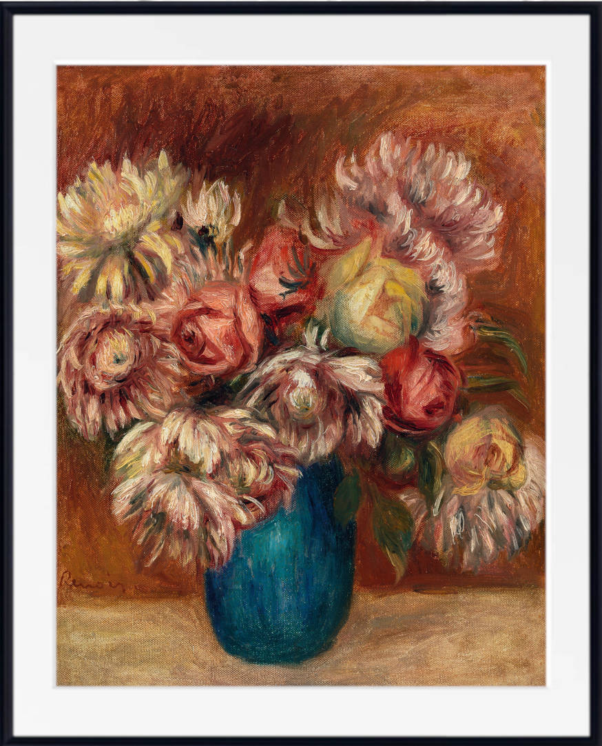 Renoir Print, Flowers in a Green Vase (Fleurs dans un vase vert) (c. 1912)