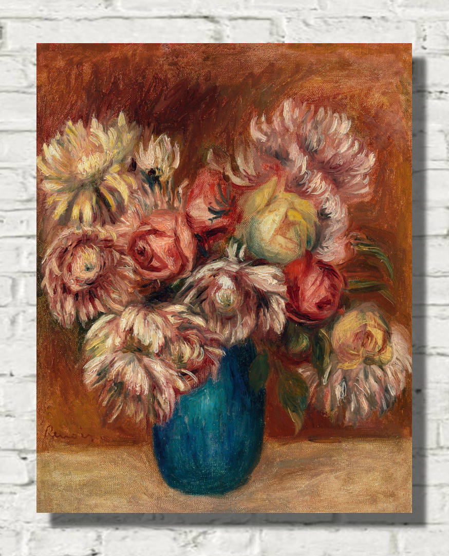 Renoir Print, Flowers in a Green Vase (Fleurs dans un vase vert) (c. 1912)