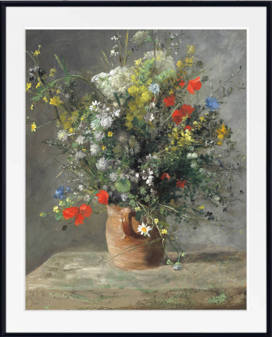 Renoir Print, Flowers in a Vase (c. 1866)