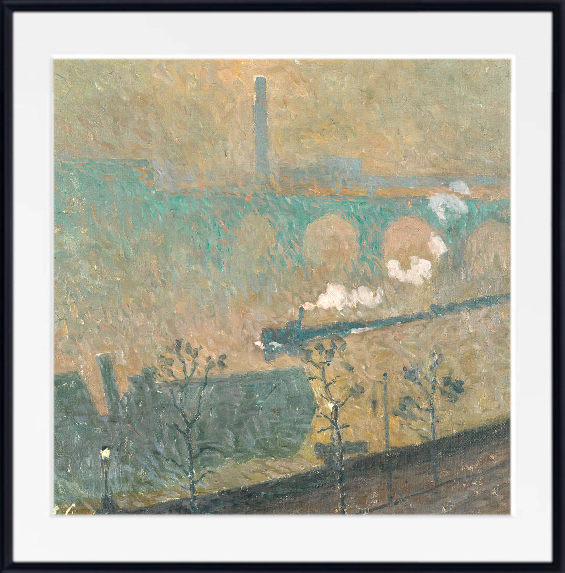 Emile Claus Print, Fog, Lanternes Allumées