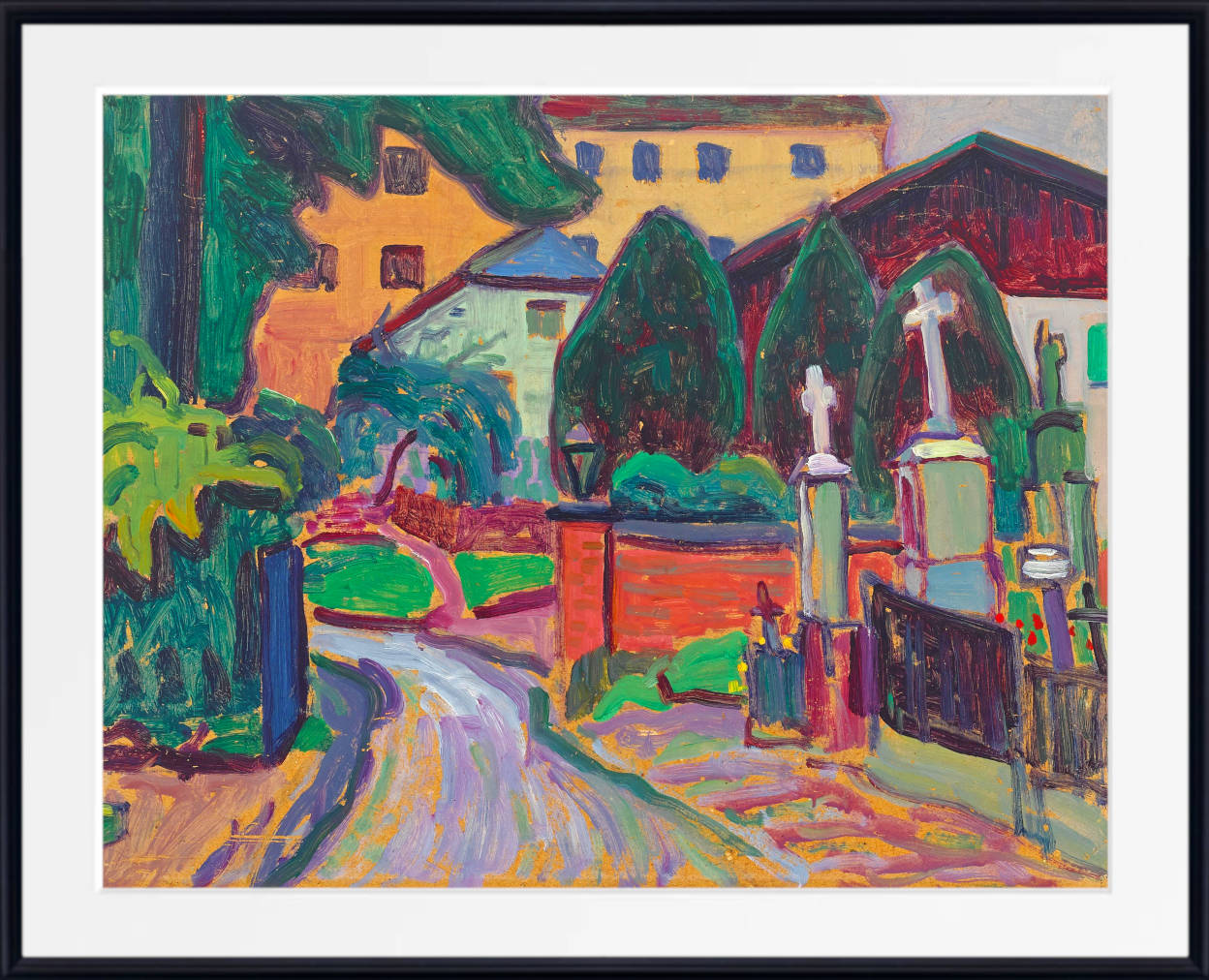 Gabriele Münter Print, Cemetery gate (Murnau)