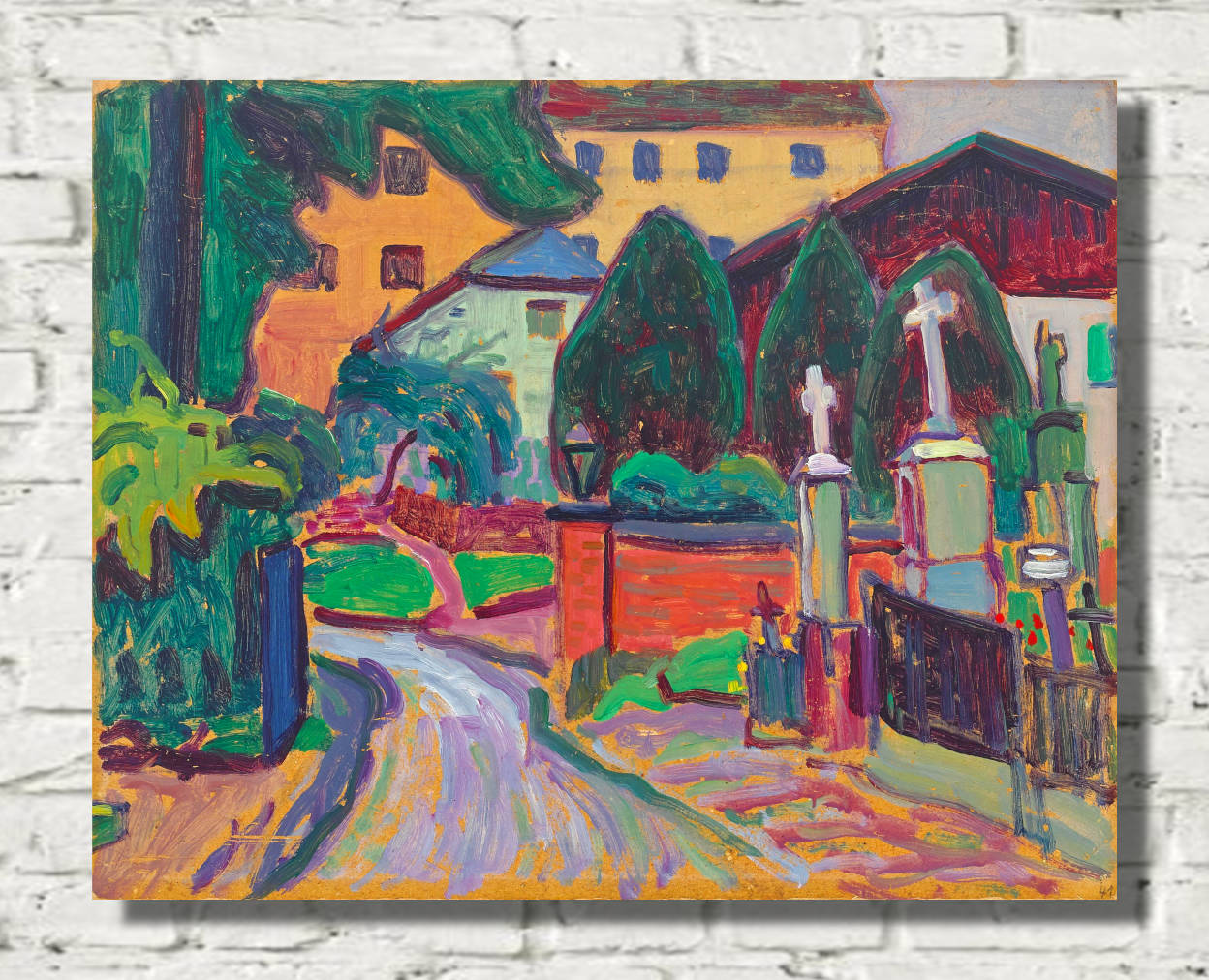 Gabriele Münter Print, Cemetery gate (Murnau)