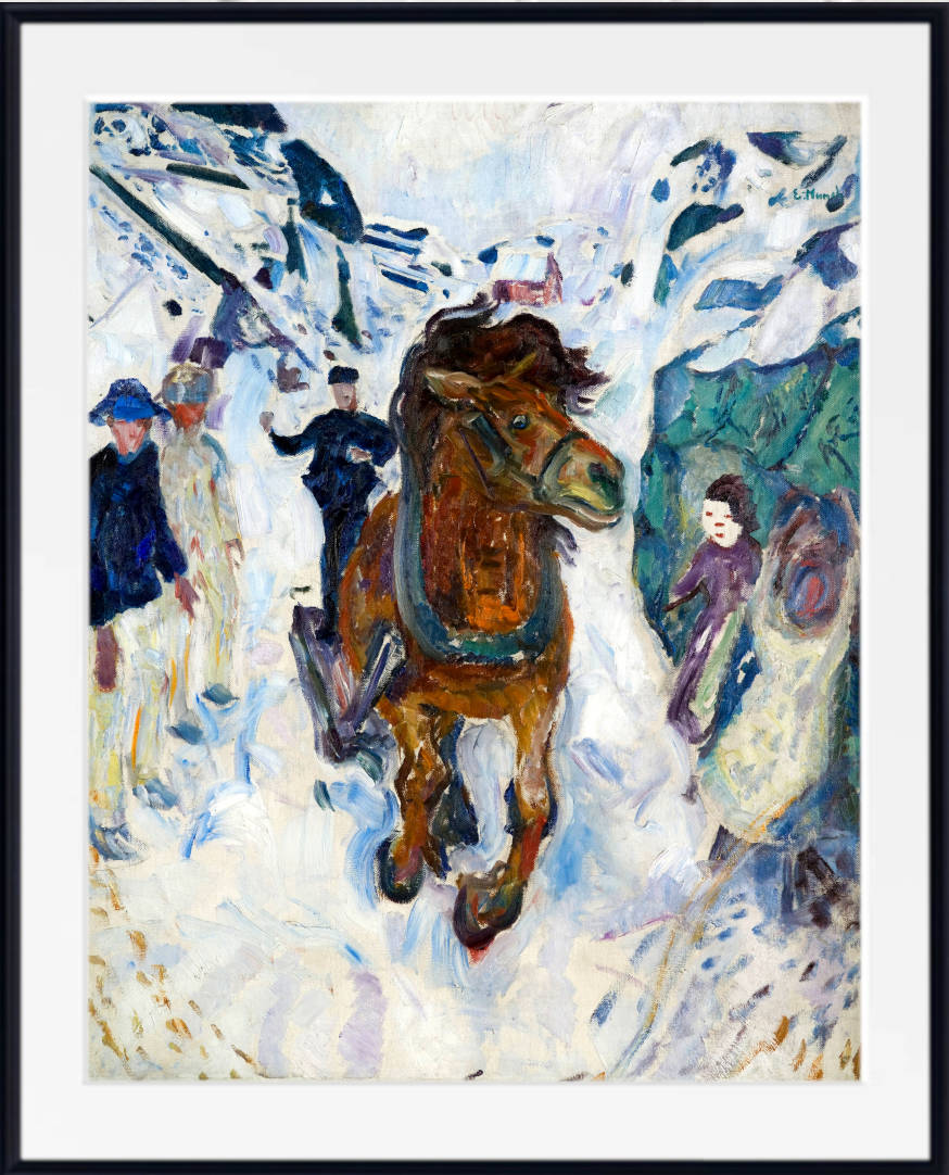 Edvard Munch Fine Art Print, Galloping Horse