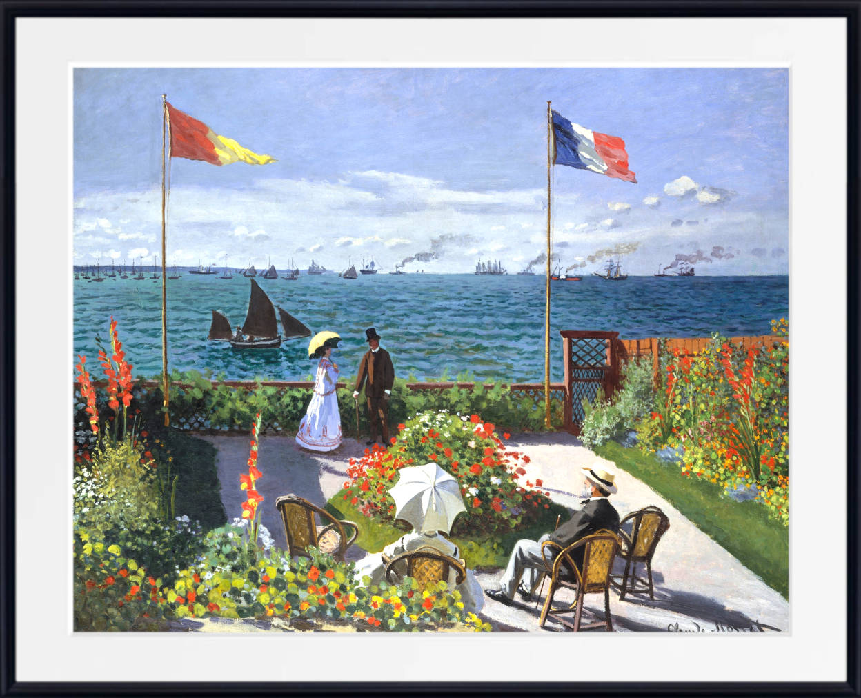 Claude Monet Fine Art Print, Garden at Sainte-Adresse – GalleryThane