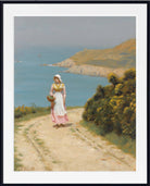 Girl On A Coastal Path (1893), Edmund Blair Leighton Fine Art Print