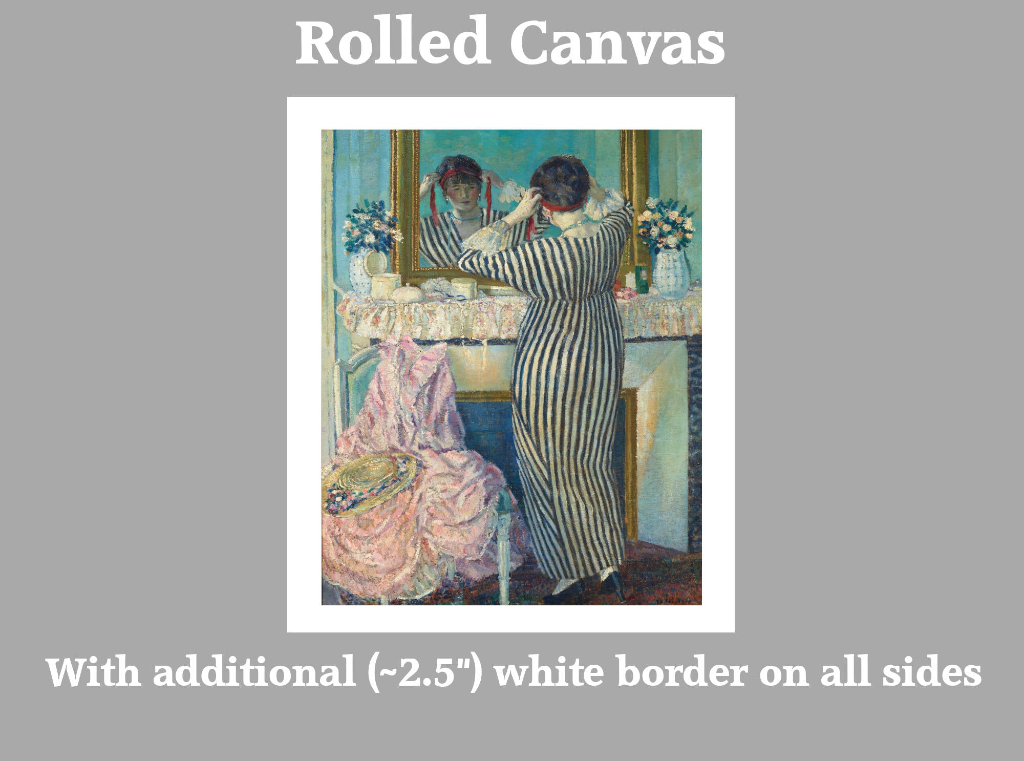 Frederick Carl Frieseke Prints, Girl Dressing Her Hair (1912) from GalleryThane