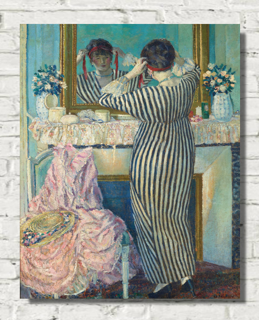 Frederick Carl Frieseke Prints, Girl Dressing Her Hair (1912) from GalleryThane