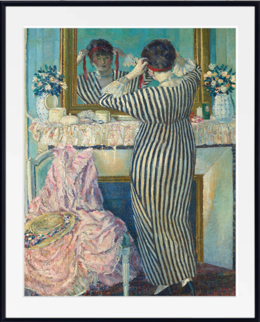 Frederick Carl Frieseke Prints, Girl Dressing Her Hair (1912) from GalleryThane