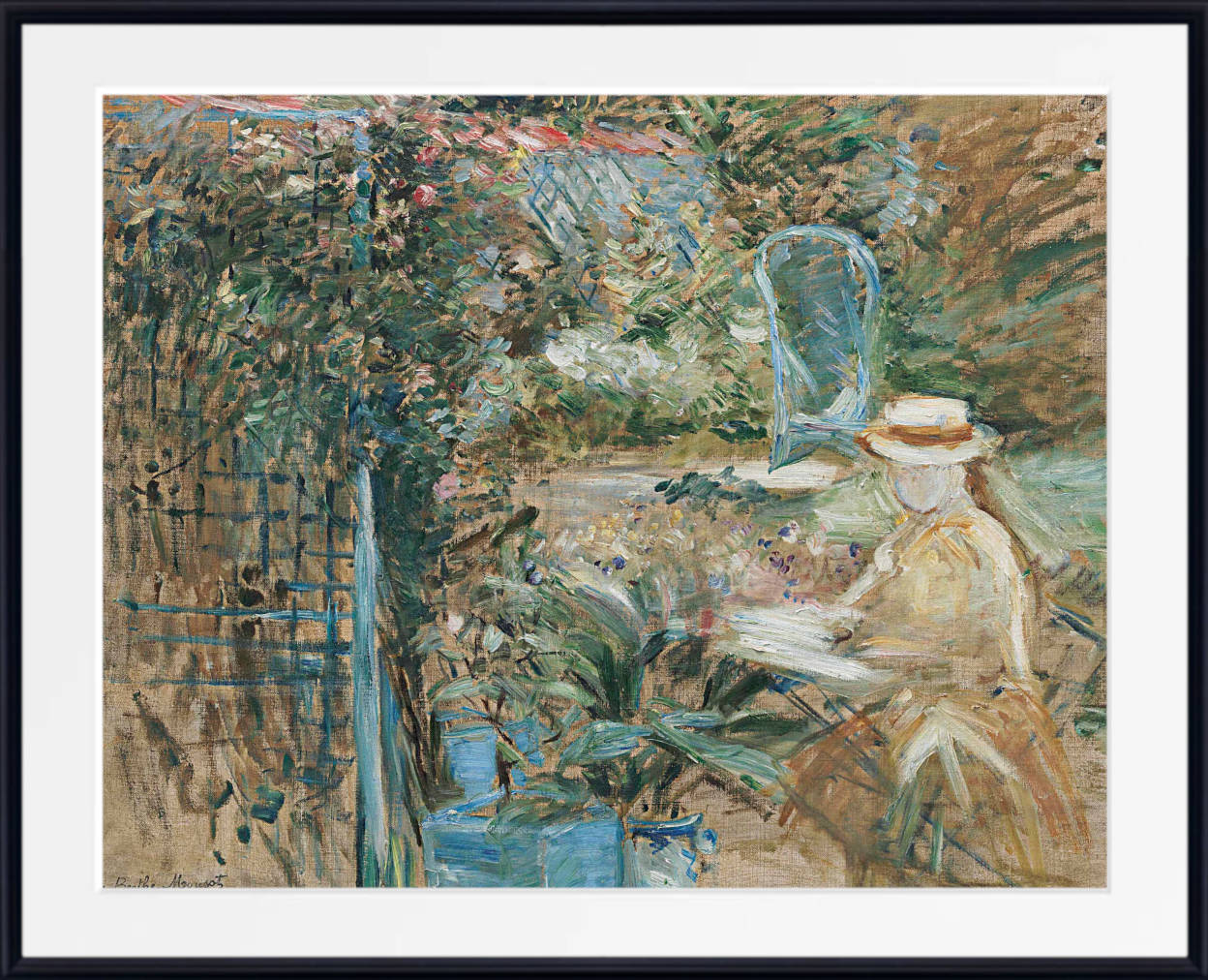 Berthe Morisot, French Fine Art Print : Girl in the Garden