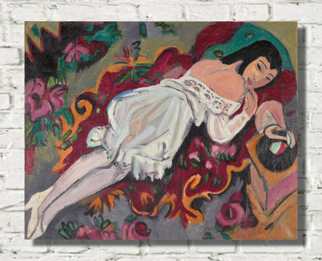 Girl in White Chemise (1914) by Ernst Ludwig Kirchner