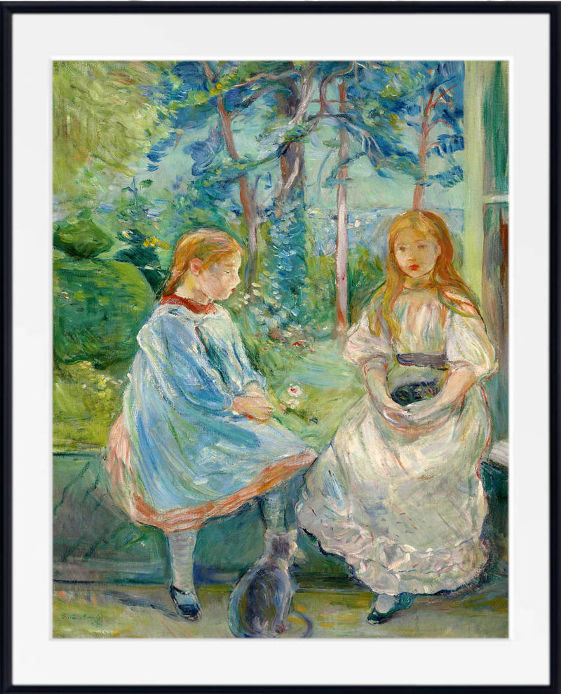 Girls at the Window by Berthe Morisot framed print