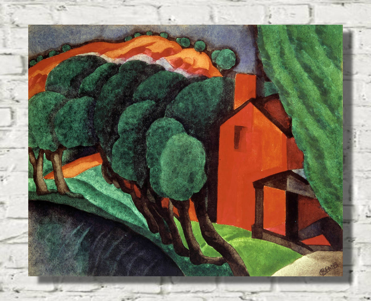 Oscar Bluemner Print, Glowing Night (1924)