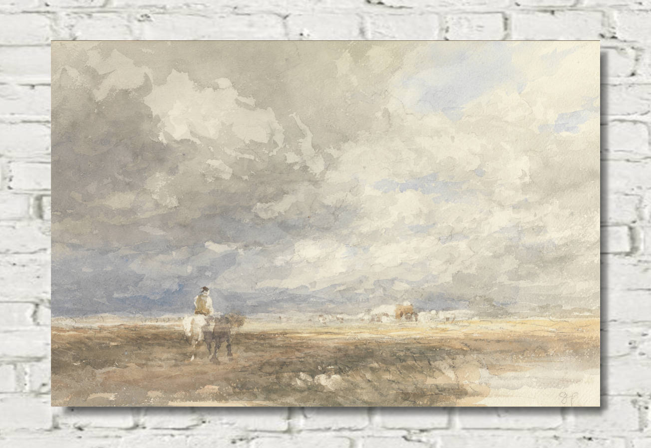 David Cox Print, Going to the Hayfield (1850's)