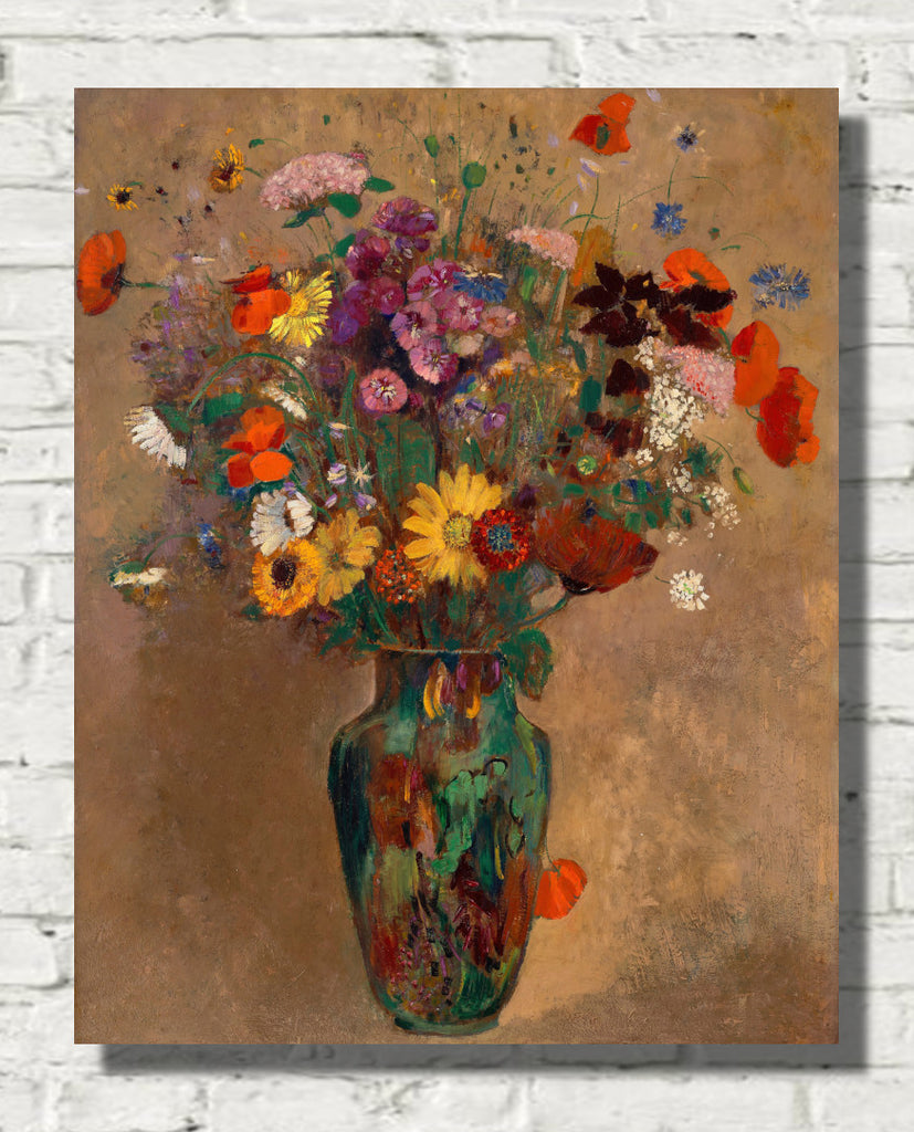 Large bouquet of wild flowers by Odilon Redon