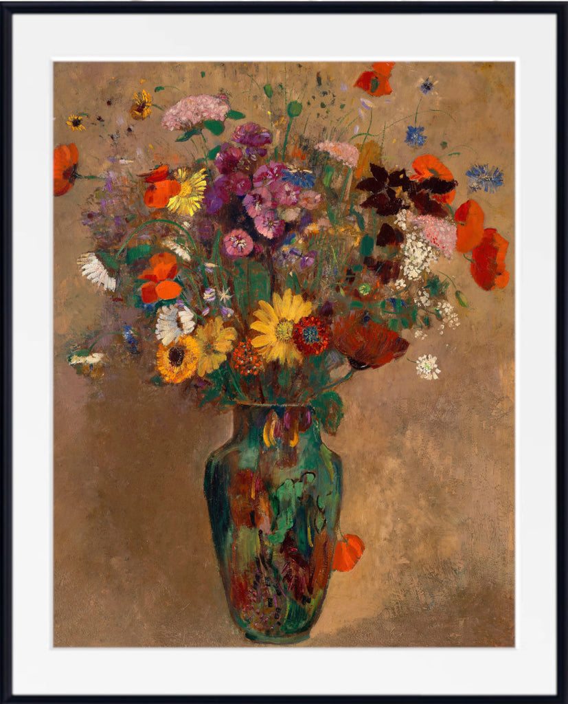 Large bouquet of wild flowers by Odilon Redon