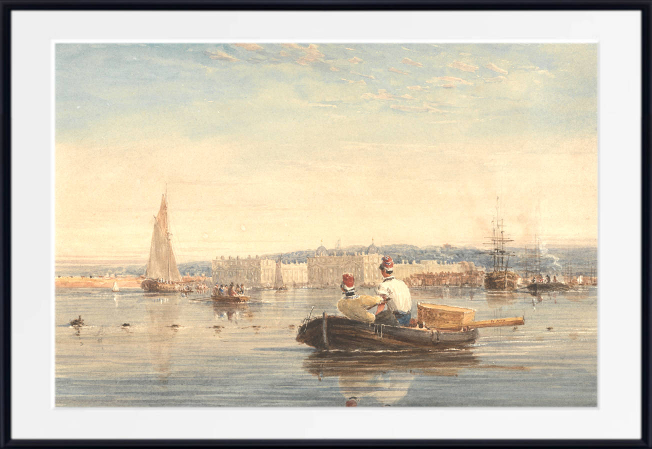 David Cox Print, Greenwich (1820s)