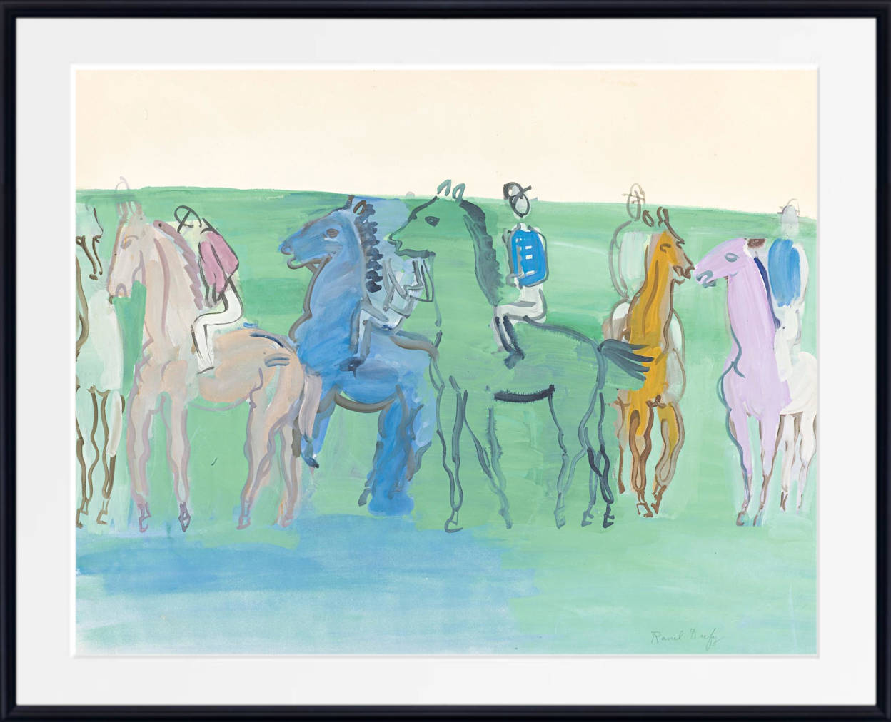Raoul Dufy Print – Groupe De Jockeys Et Chevaux