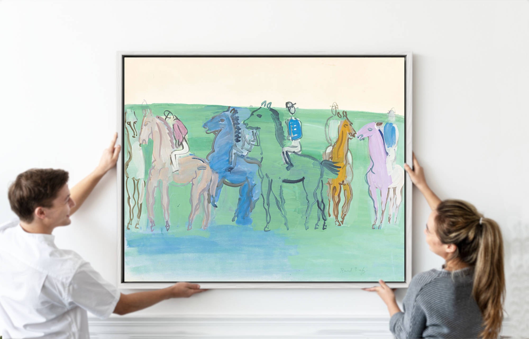Raoul Dufy Print – Groupe De Jockeys Et Chevaux