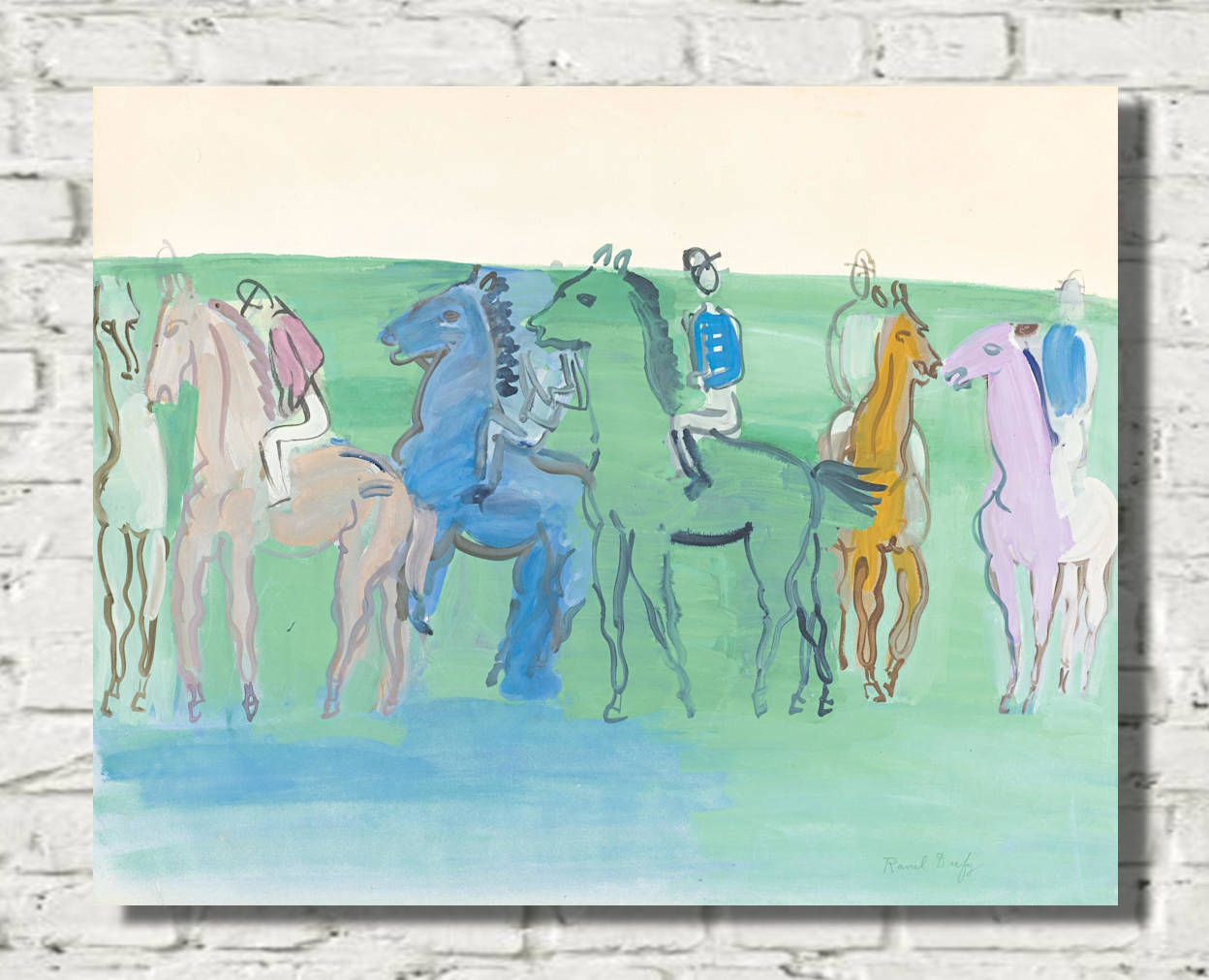 Raoul Dufy Print – Groupe De Jockeys Et Chevaux